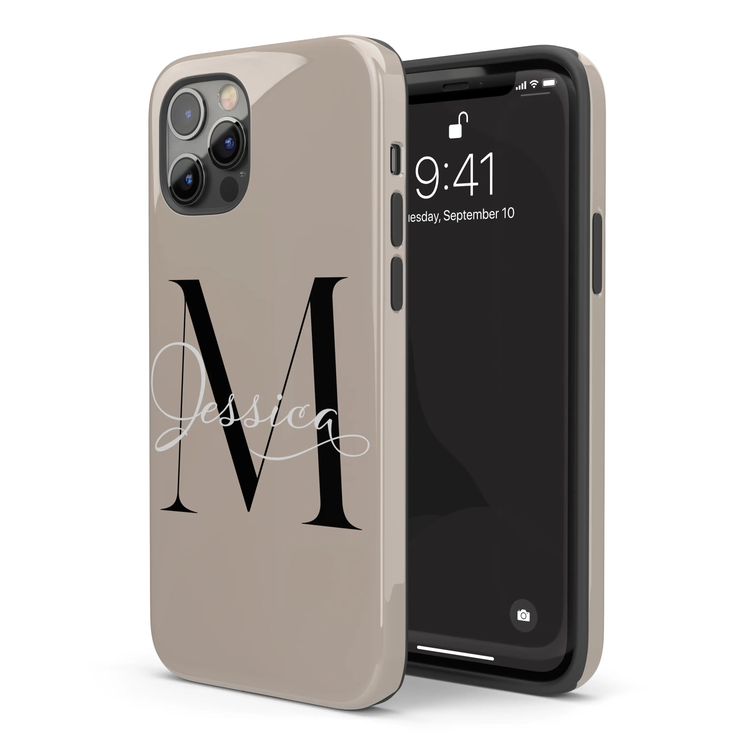Monogram Personalized Solid iPhone Case