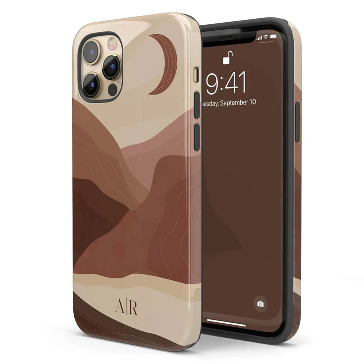 Boho Landscape Custom Initials iPhone Case