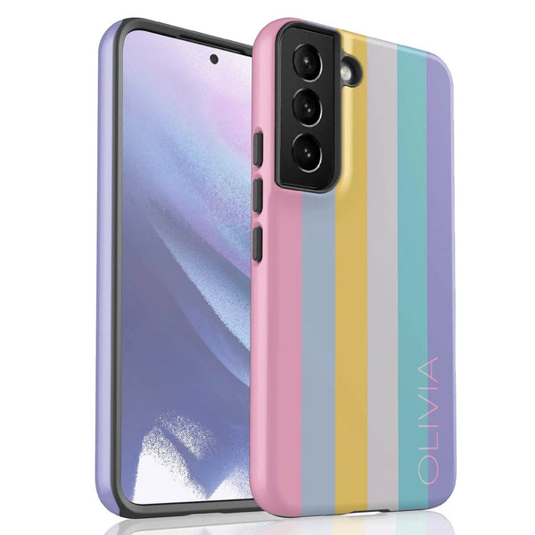 Pastel Rainbow Custom Name Galaxy Case
