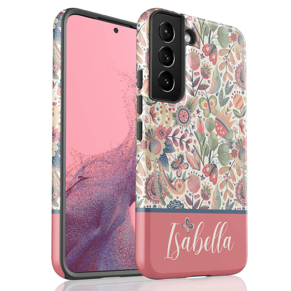Cute Butterflies Custom Name Galaxy Case