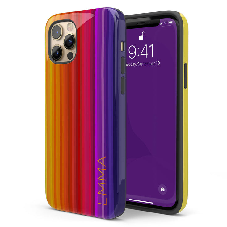 Unique LGBTQ Pride Rainbow Custom Name iPhone Case