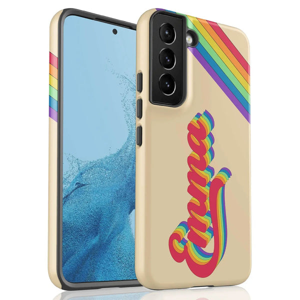 LGBTQ Pride Custom Light Retro Name Galaxy Case