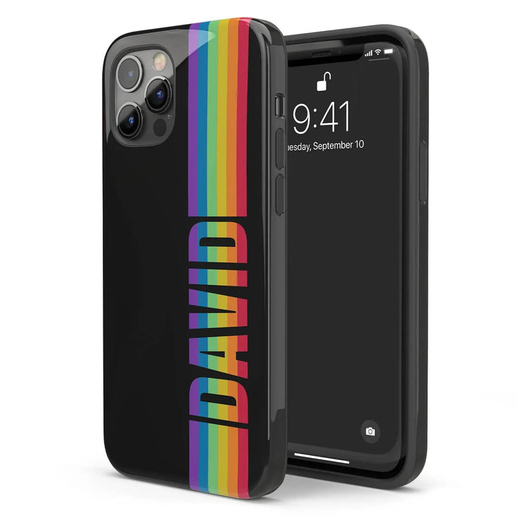 LGBTQ Custom Rainbow Name Pride iPhone Case
