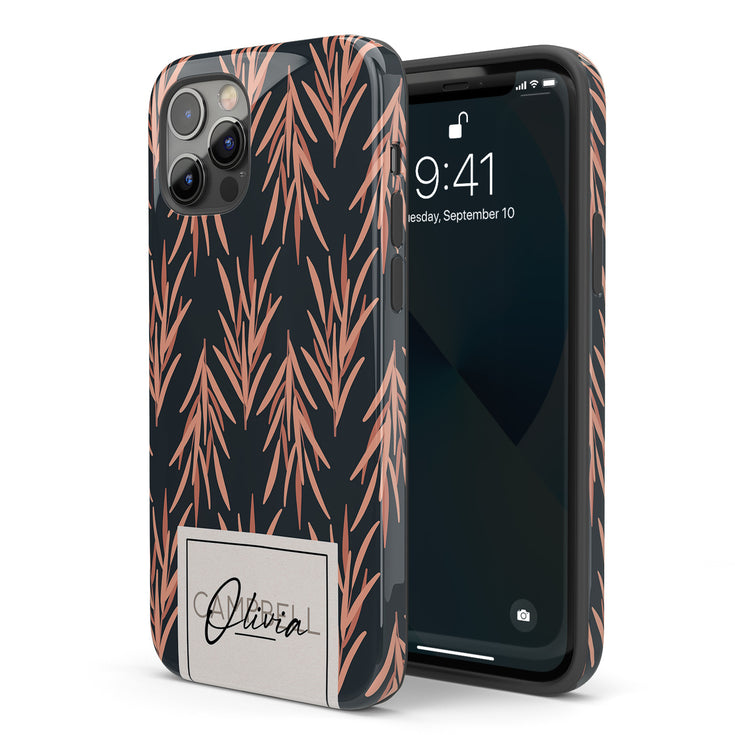 Boho Flowers Custom Name iPhone Case