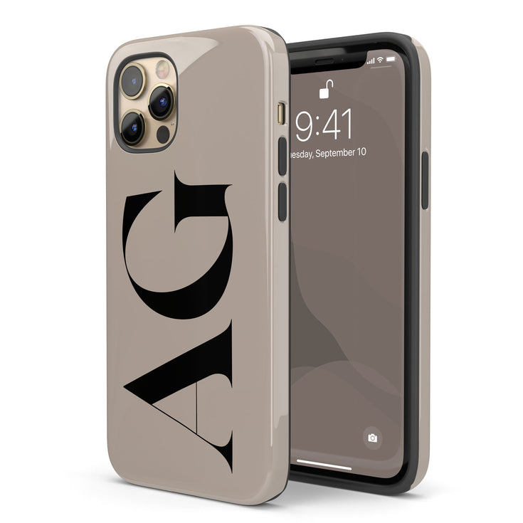 Oversized Custom Initials iPhone Case